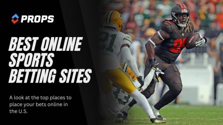 Best sports betting sites, written on a dark overlay beside two NFL players.